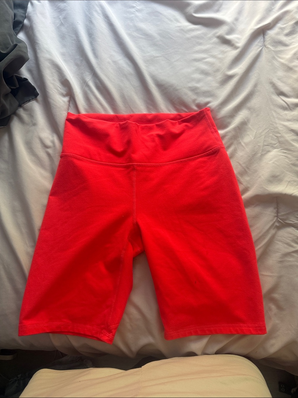 Fabletics Bright Red High-Waist Bike Shorts